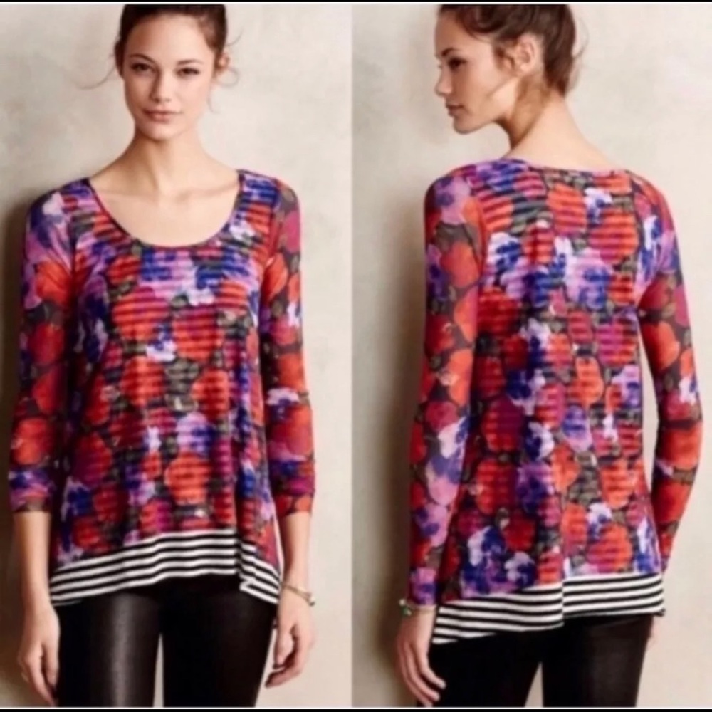 •Anthropologie• Weston Wear Floral Overlay Shirt